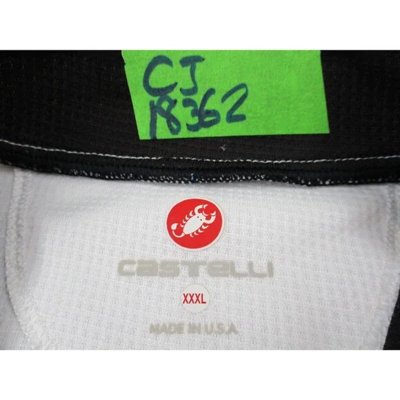Castelli Cycling Jersey Men 3XL XXXL White Black Scorpion Zip Bike Shirt USA - Picture 7 of 12
